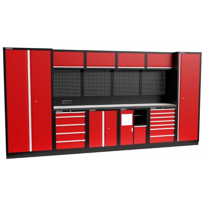 Kraftmeister Standard mobilier d'atelier Michigan inox rouge