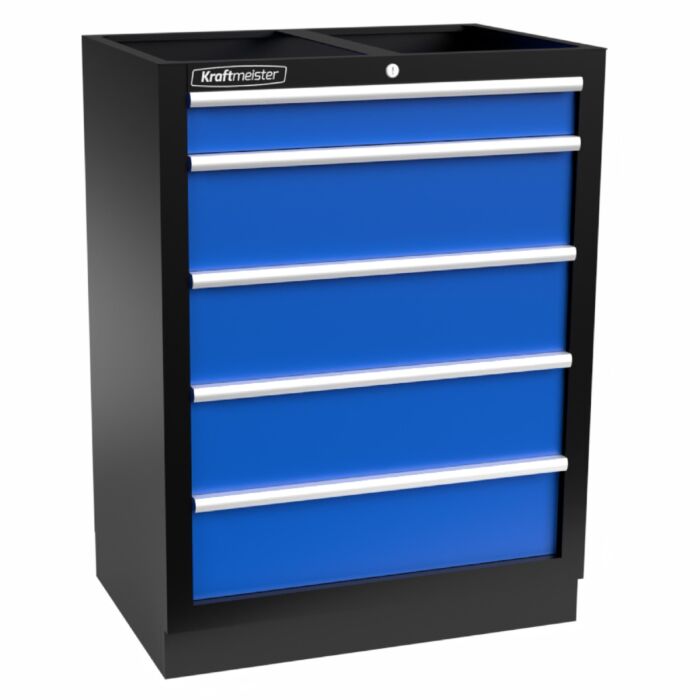 Kraftmeister Standard armoire à outils avec 5 tiroirs bleu