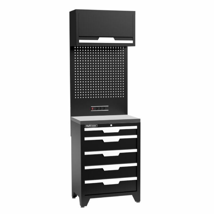 Kraftmeister Standard mobilier d'atelier Vermont inox noir