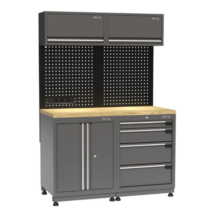 Kraftmeister Premium mobilier d'atelier Victoria chêne gris