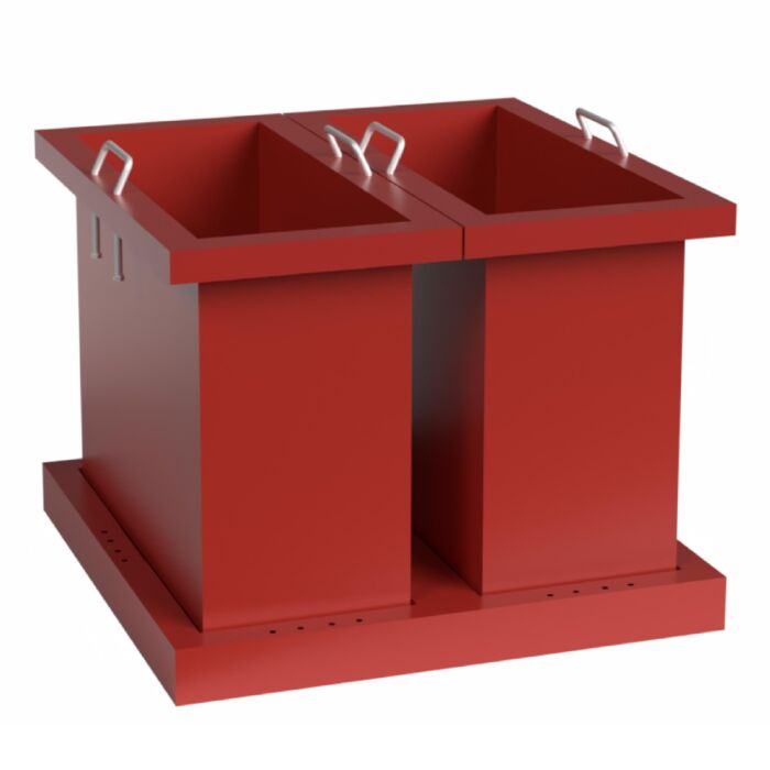 Kraftmeister Expert bac de tri des déchets 2 compartiments pour placard de rangement rouge