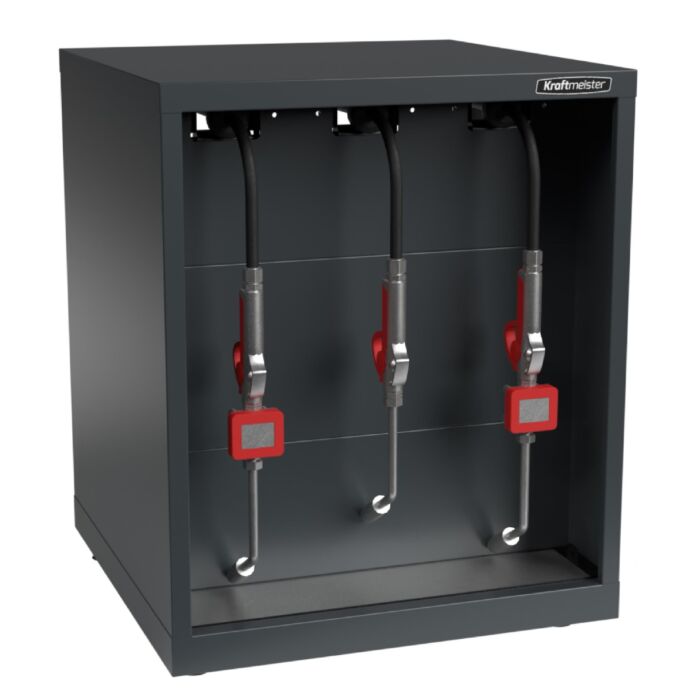 Kraftmeister Expert armoire avec 3 enrouleurs de câble pour liquides anthracite