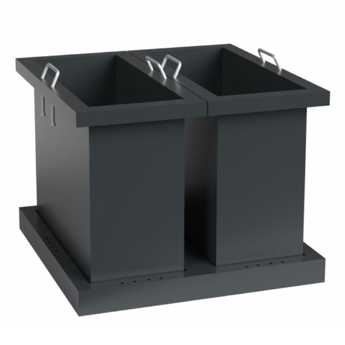 Kraftmeister Expert bac de tri des déchets 2 compartiments pour placard de rangement anthracite