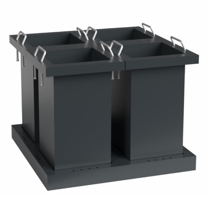 Kraftmeister Expert bac de tri des déchets 4 compartiments pour placard de rangement anthracite