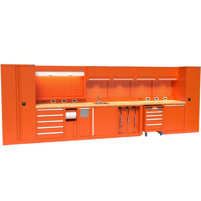 Kraftmeister Expert mobilier d'atelier XL hêtre orange