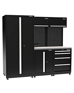 Mobilier d'atelier Adelaide Inox noir - Kraftmeister