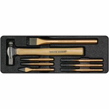 George Tools insert d'outil 22. Ensemble de marteau, poinçon et burin - 8 pièces