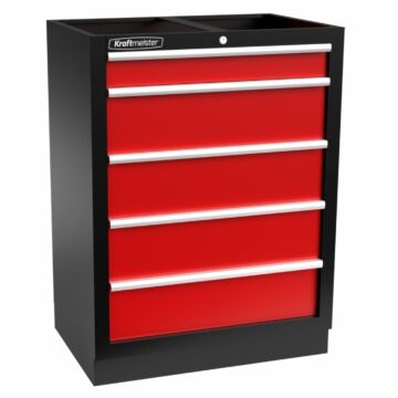 Kraftmeister Standard armoire à outils avec 5 tiroirs rouge