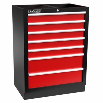 Kraftmeister Standard armoire à outils avec 7 tiroirs rouge