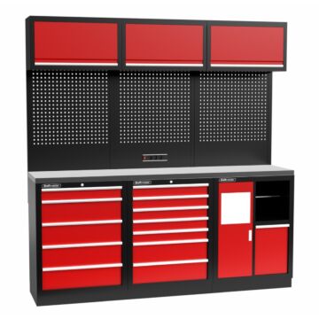 Kraftmeister Standard mobilier d'atelier Maryland inox rouge