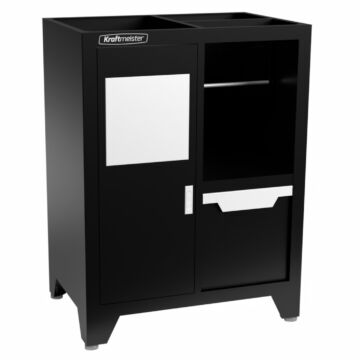 Kraftmeister Standard poubelle avec porte-rouleau papier noir