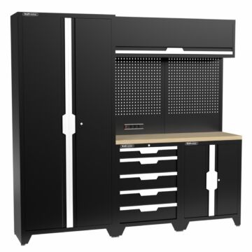 Kraftmeister Standard mobilier d'atelier Missouri contreplaqué noir