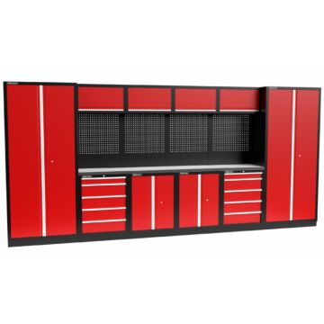 Kraftmeister Standard mobilier d'atelier Texas inox rouge