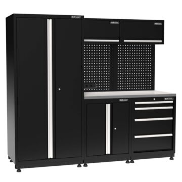 Mobilier d'atelier Adelaide Inox noir - Kraftmeister