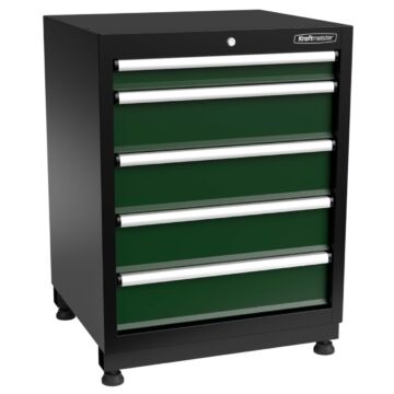 Armoire à outils 5 tiroirs Premium verte - Kraftmeister