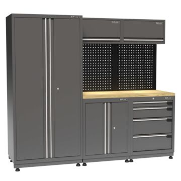 Kraftmeister Premium mobilier d'atelier Kingston chêne gris