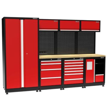 Kraftmeister Premium mobilier d'atelier Halifax chêne rouge