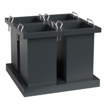 Kraftmeister Expert bac de tri des déchets 4 compartiments pour placard de rangement anthracite