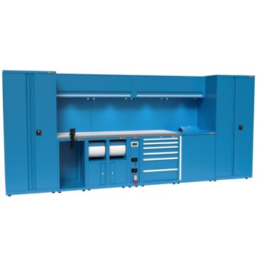 Kraftmeister Expert mobilier d'atelier L inox bleu