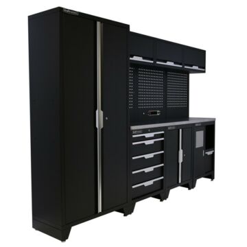 Kraftmeister Standard mobilier d'atelier Washington inox noir