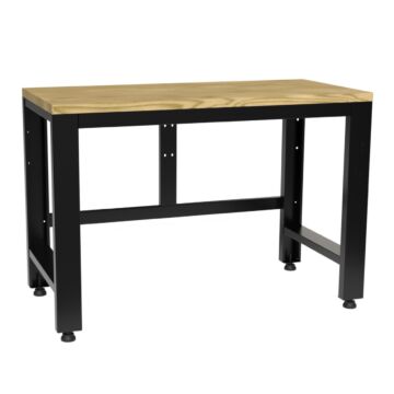 Kraftmeister Pro table de travail en chêne 136 cm noir