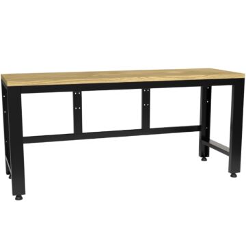Kraftmeister Pro table de travail en chêne 204 cm noir