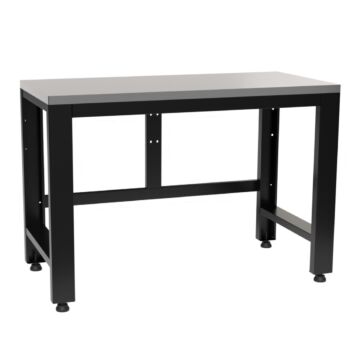 Kraftmeister Pro table de travail en inox 136 cm noir